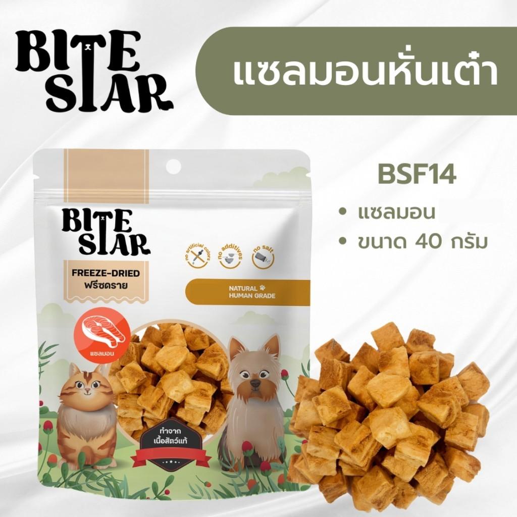 Bite Star Freeze Dried ขนมฟรีซดรายสำหรับสัตว์เลี้ยง ฟรีสดรายแมว ฟรีสดรายสุนัข ขนาดซอง 40-60 กรัม