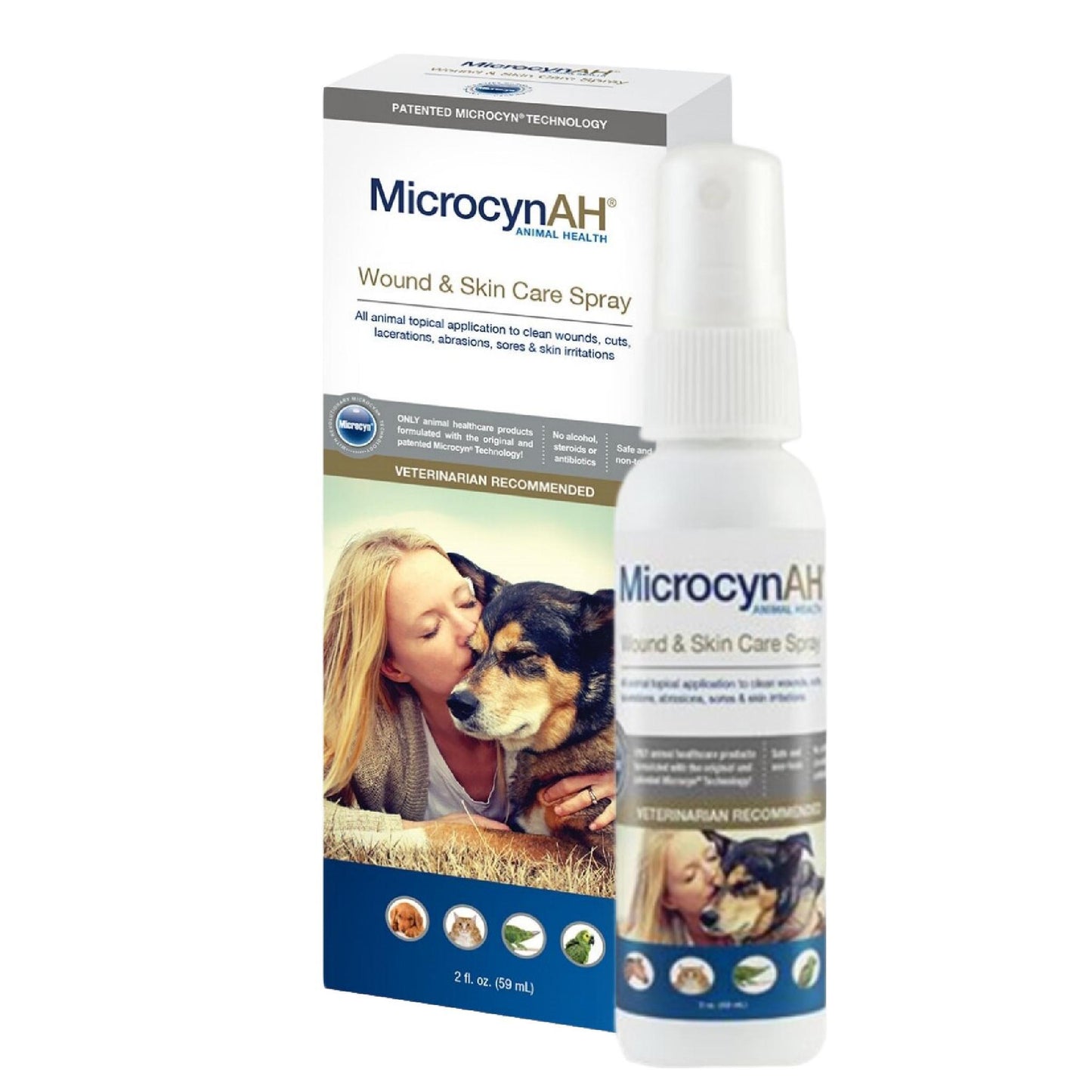 MicrocynAH Wound&Skin Spray นาโนสเปรย์ ผิวหนัง สำหรับสัตว์เลี้ยง