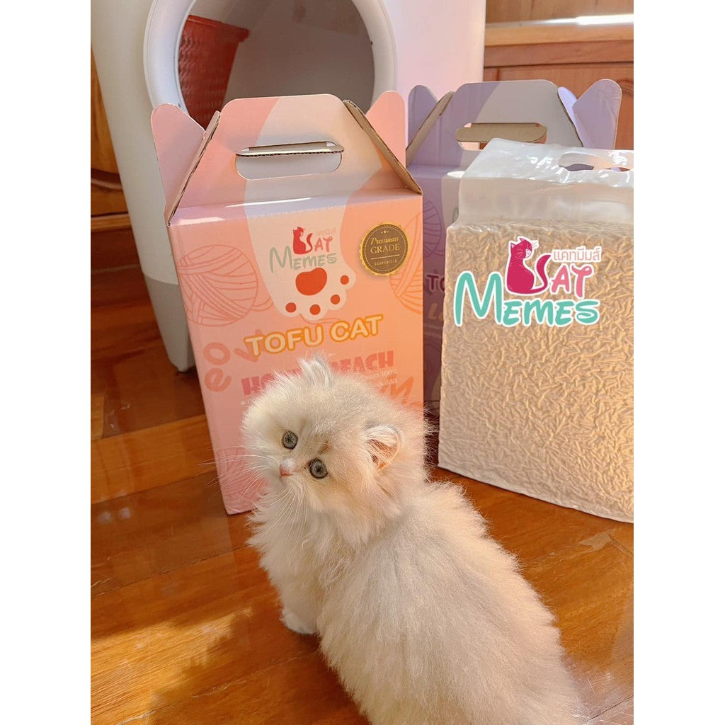 ทรายเต้าหู้แมว Catmemes แคทมีมส์ ทรายมีมส์แมวเต้าหู้พรีเมี่ยม 12 ลิตร