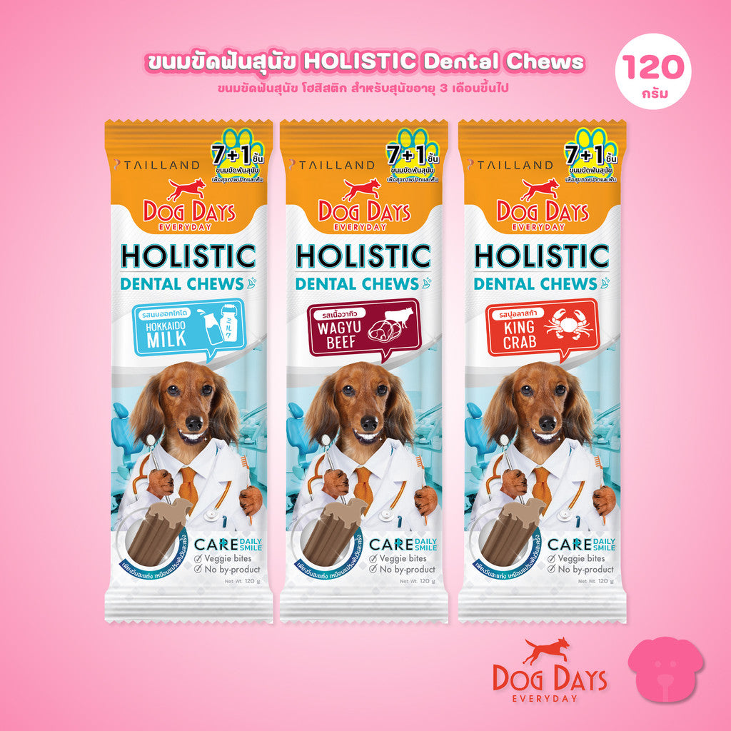 Dog Days Dental Chews ขนมขัดฟันขนมสุนัข ฝึกสุนัข ขนาด 100-120 กรัม