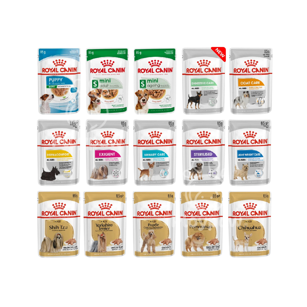 [ยกกล่อง 12 ซอง] Royal Canin อาหารเปียกสุนัข สูตรเฉพาะสำหรับสุนัข ขนาด 85 กรัม
