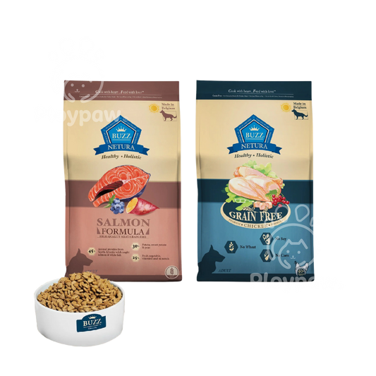 [ยกกระสอบ 10kg.] Buzz Netura Holistic อาหารสุนัข โฮลิสติก เกรนฟรี บัซซ์ สำหรับสุนัขทุกสายพันธุ์ ขนาด 800 กรัม