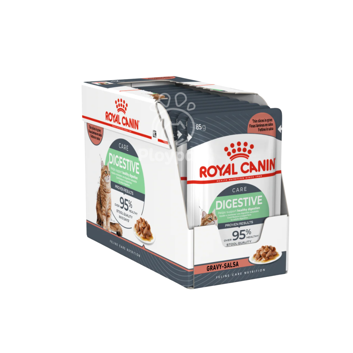 [ยกโหล 12 ซอง] Royal canin Digestive Care อาหารเปียกแมวทางเดินอาหาร (ซอสเกรวี่, Wet Cat Food, โรยัล คานิน)