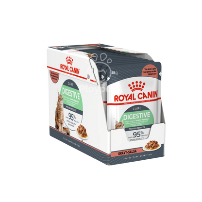 [ยกโหล 12 ซอง] Royal canin Digestive Care อาหารเปียกแมวทางเดินอาหาร (ซอสเกรวี่, Wet Cat Food, โรยัล คานิน)