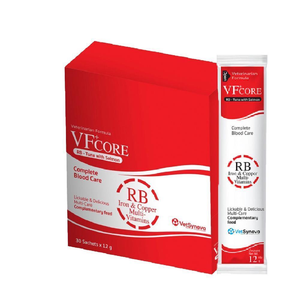 [ขายปลีก] VF+ Core ขนมแมวเลีย วีเอฟพลัส คอร์ อาหารเสริมรูปแบบขนมแมวเลีย วิตามินรวม เสริมภูมิคุ้มกัน ขนาด 12กรัม/ซอง