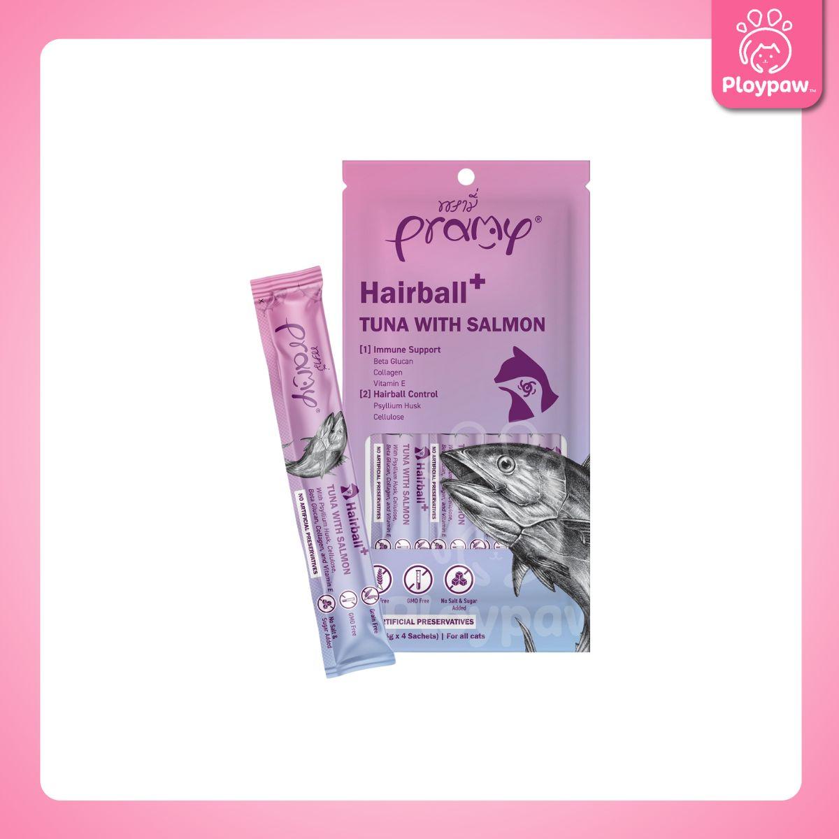[แพ็ค 4 ซอง] ขนมแมวเลีย พรามี่ สมูทตี้ Pramy Smoothie Creamy ขนาดซอง 14 กรัม(g.)