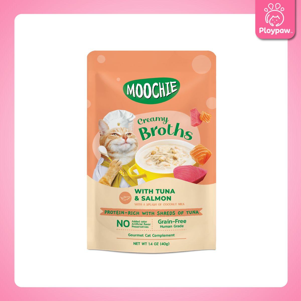 [ยกลัง 64 ซอง] Moochie Creamy Broths ซุปมูชี่ น้ำซุปแมว อาหารแมว ครีมมี่ซุปแมว ขนาด 40 กรัม(g.)