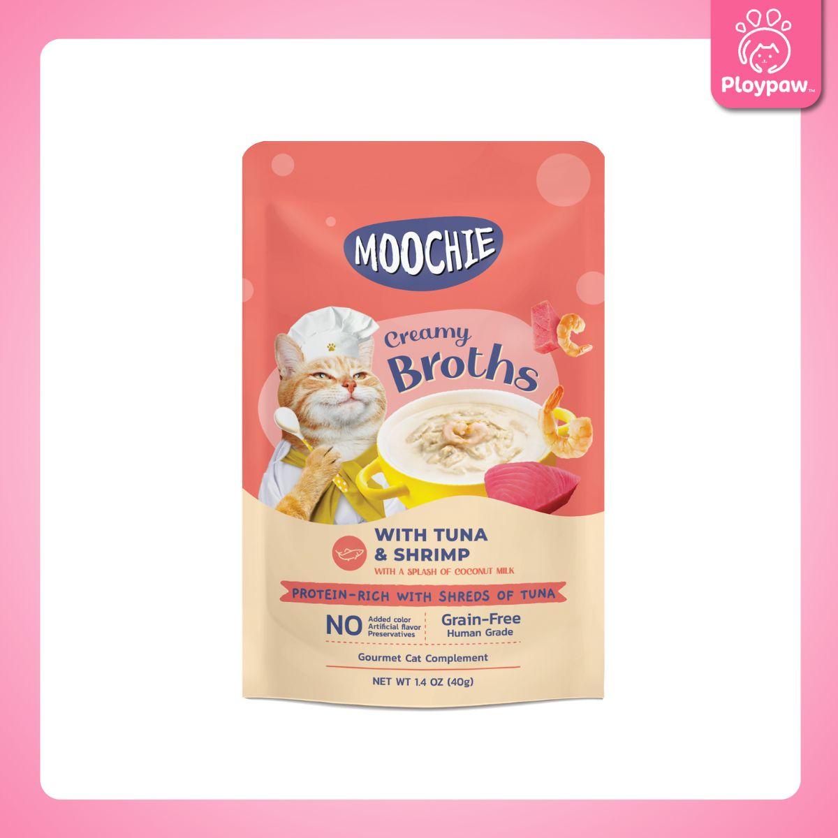 [ยกลัง 64 ซอง] Moochie Creamy Broths ซุปมูชี่ น้ำซุปแมว อาหารแมว ครีมมี่ซุปแมว ขนาด 40 กรัม(g.)