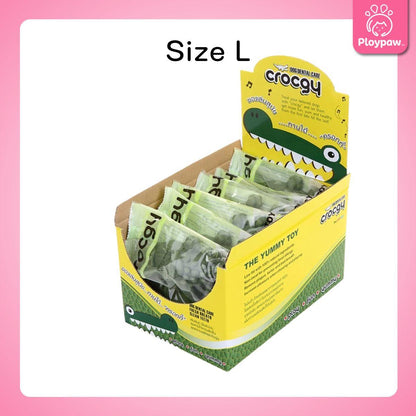 [ยกกล่อง 14 ชิ้น] CROCGY ขนมขัดฟันสุนัข รูปจระเข้ ครอกกี้ ขนาด 63 กรัม จำนวน 14 ชิ้น มี 4 รส