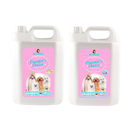 [3800ml.] BEARING Groomer’s Choice Conditioning Shampoo กรูมเมอร์ช้อยส์แชมพูผสมครีมนวด สำหรับสุนัข 3 เดือนขึ้นไป