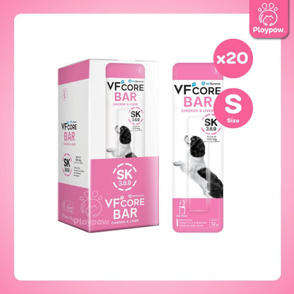 [ยกกล่อง] VF+Core Bar วิตามินบาร์ ขนมแท่งนิ่ม สำหรับสุนัข ทุกช่วงวัยขนาด 12-24 กรัม