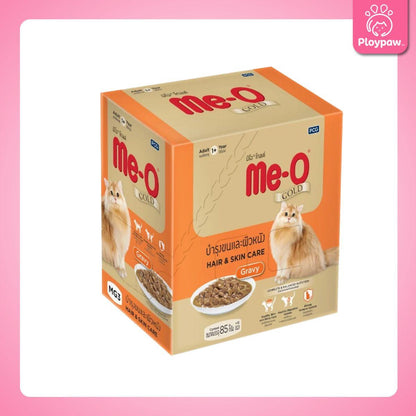 [ยกโหล 12 ซอง] Me-o Gold อาหารเปียกแมว มีโอ โกลด์ สูตร Complete & Balanced ขนาด 85 กรัม