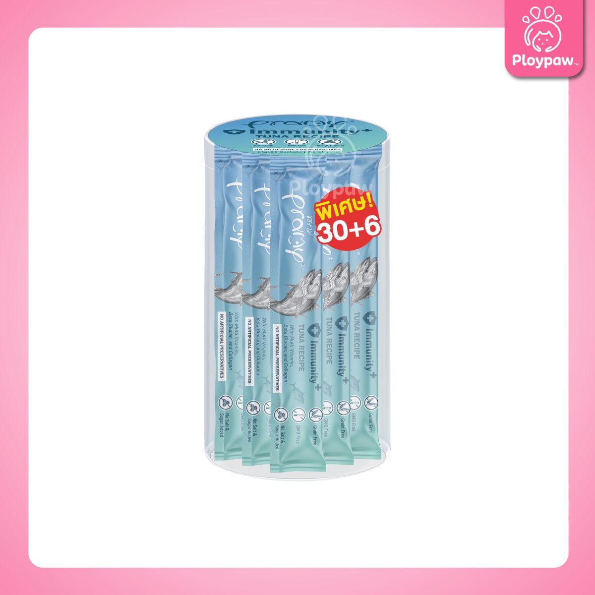 [ยกลัง 4 กระปุก] ขนมแมวเลีย พรามี่ สมูทตี้ Pramy Smoothie Creamy ขนาดซอง 14 กรัม(g.)