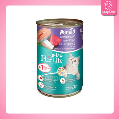 [ยกลัง 12 กระป๋อง] Hi-Life ไฮไลฟ์  อาหารเปียกแมว กระป๋อง ขนาด 400 กรัม(g.)