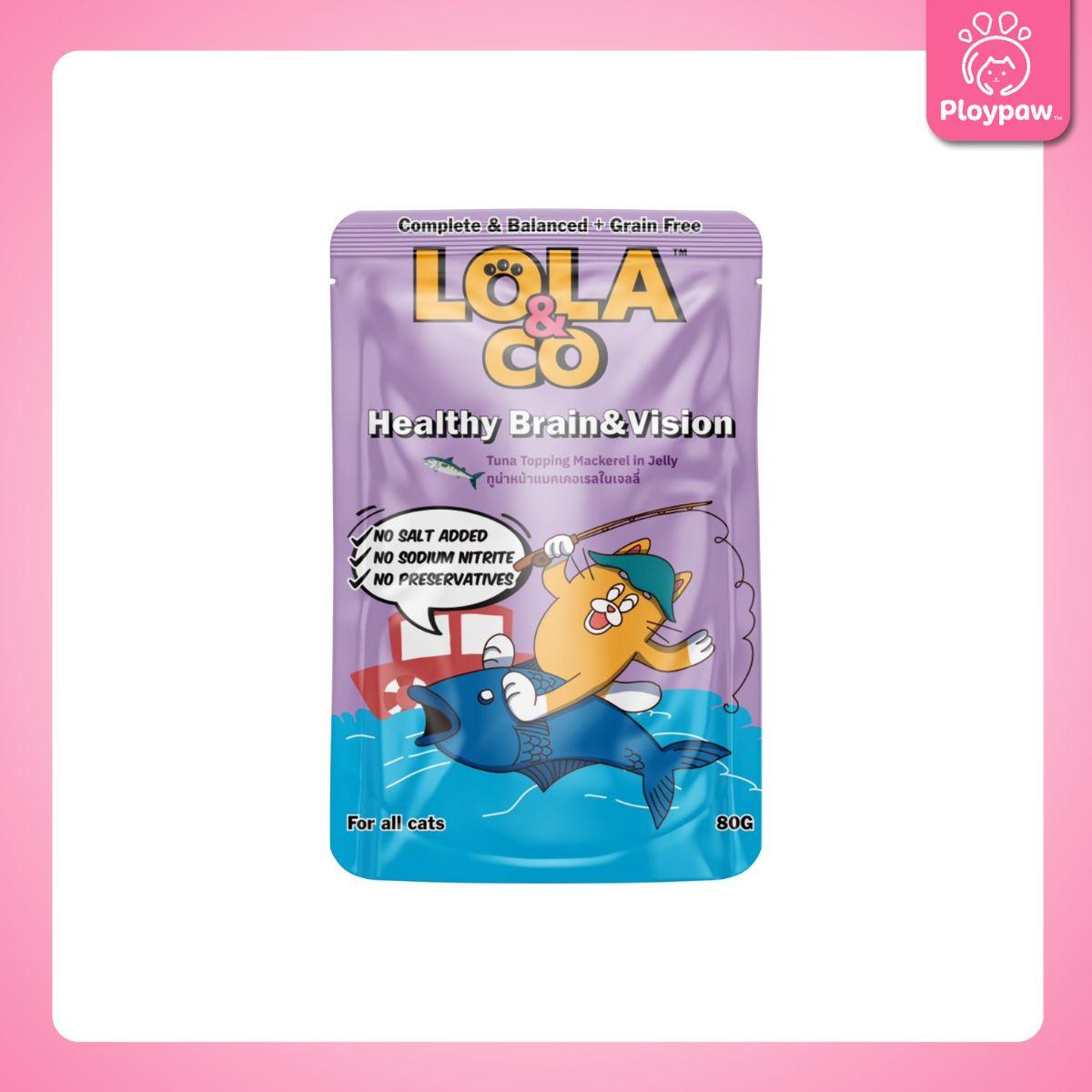 [ยกโหล 12 ซอง-โปรโมชั่นยกโหลแถมฟรี 1 ซอง] LOLA&CO Complete&Balanced อาหารเปียกแมว โลล่าแอนด์โค โภชนาการครบถ้วน ขนาด 80 กรัม