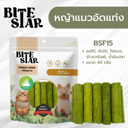 Bite Star Freeze Dried ขนมฟรีซดรายสำหรับสัตว์เลี้ยง ฟรีสดรายแมว ฟรีสดรายสุนัข ขนาดซอง 40-60 กรัม
