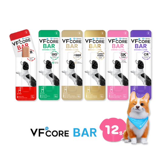 [ปลีก 1 ชิ้น] VF+Core Bar วิตามินบาร์ ขนมแท่งนิ่ม สำหรับสุนัข ทุกช่วงวัยขนาด 12-24 กรัม