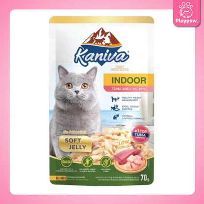 [ยกโหล 12 ซอง] Kaniva Pouch อาหารเปียกแมว คานิว่า แบบซอง ขนาด 70 กรัม(g.)