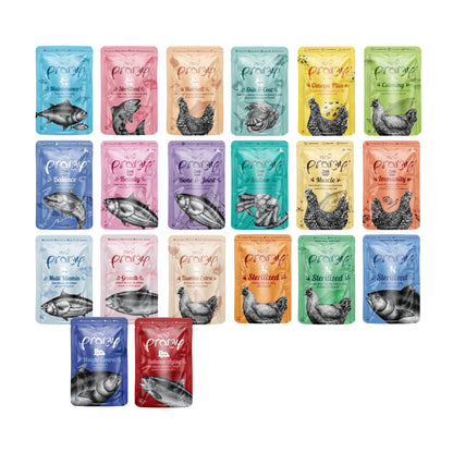 [ยกลัง 48 ซอง] Pramy Pouch Functional อาหารเปียกแมวพรามี่ ขนาดซอง 70 กรัม
