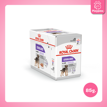[ยกกล่อง 12 ซอง] Royal Canin อาหารเปียกสุนัข สูตรเฉพาะสำหรับสุนัข ขนาด 85 กรัม