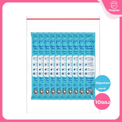 [แพ็ค 10 ซอง] Pramy แมวเลียพรามี่ วิตามินในรูปแบบแมวเลีย ขนาดซอง 14 กรัม