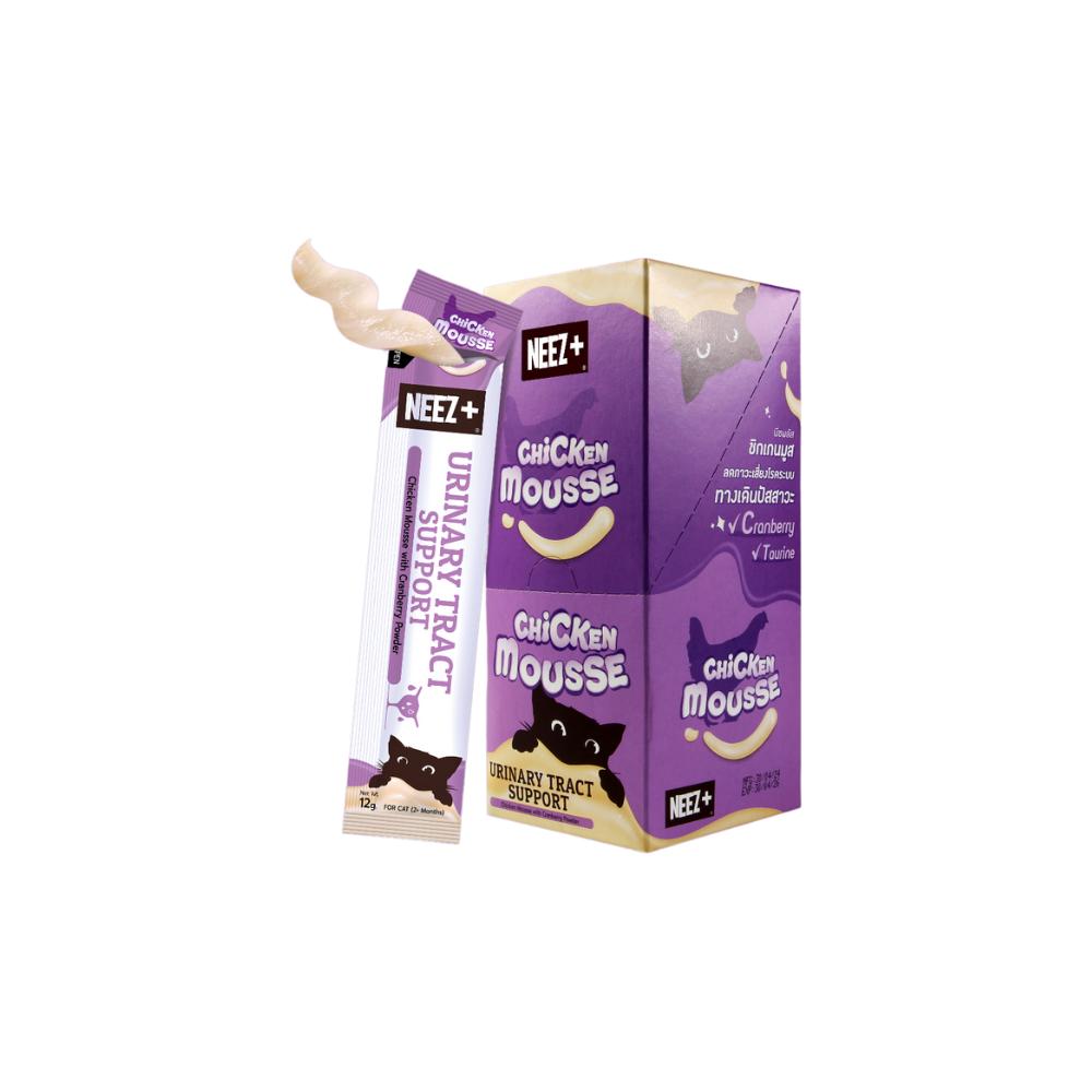 [ยกกล่อง 24 ซอง] Neez+ Mousse ขนมแมวเลียนีซพลัส เนื้อเนียนนุ่ม สำหรับแมว 2 เดือนขึ้นไป ขนาด 12 กรัม(g.)