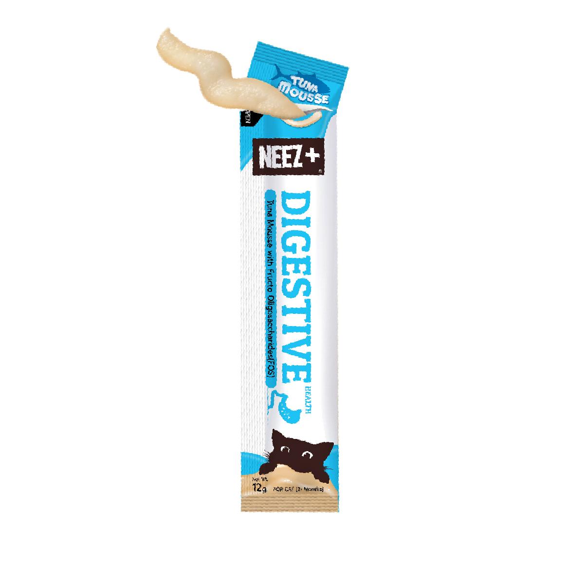 [ปลีก 1 ซอง] Neez+ Mousse ขนมแมวเลียนีซพลัส เนื้อเนียนนุ่ม สำหรับแมว 2 เดือนขึ้นไป ขนาด 12 กรัม(g.)