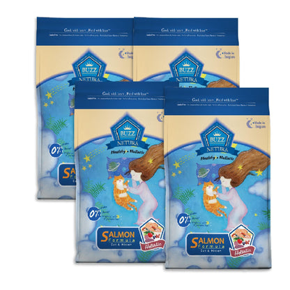 [4kg.] Buzz Netura Holistic  อาหารแมวบัซซ์ ขนาด 4 กก.(kg) อาหารแมวโฮลิสติก เกรนฟรี อาหาร  แมว