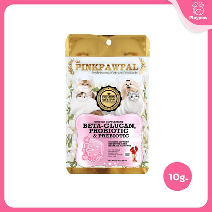 Pinkpawpal ผงโรยอาหาร ( 5 in 1 ) เบต้ากลูแคน, โพรไบโอติก & พรีไบโอติก รสกุ้งล็อบสเตอร์ 10, 30, 100 กรัม