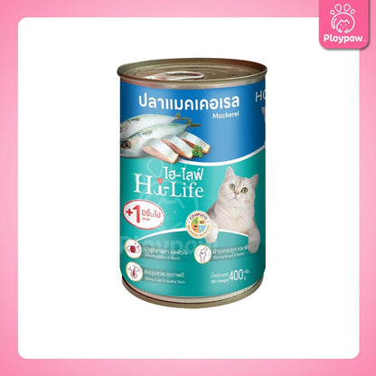 [ยกลัง 12 กระป๋อง] Hi-Life ไฮไลฟ์  อาหารเปียกแมว กระป๋อง ขนาด 400 กรัม(g.)