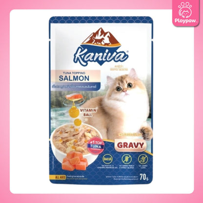 [ยกโหล 12 ซอง] Kaniva Pouch อาหารเปียกแมว คานิว่า แบบซอง ขนาด 70 กรัม(g.)