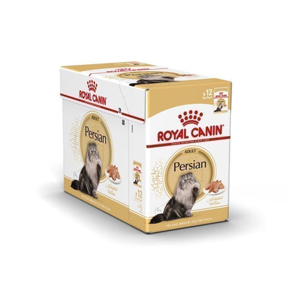 [ยกกล่อง 12 ซอง] Royal Canin Persian Pouch Loaf อาหารเปียกแมวโต พันธุ์เปอร์เซียน อายุ 12 เดือนขึ้นไป (โลฟเนื้อละเอียด, Wet Cat Food, โรยัล คานิน)