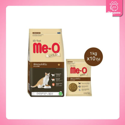 [ยกกระสอบ] Me-O Gold อาหารแมวมีโอโกลด์ ขนาดยกกระสอบ 1 กก.*10 ถุง สำหรับลูกแมวและแมวโต