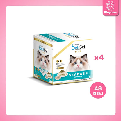 [ยกลัง 48 ซอง] DeliSci Elite  ทอปปิ้ง โรยอาหาร เดลิซาย ยกระดับมื้ออาหาร สูตรวัตถุดิบพรีเมียม สำหรับแมว 40 กรัม(g.)