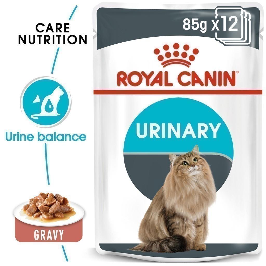 [ยกกล่อง 12 ซอง] Royal Canin Urinary Care Pouch Gravy อาหารเปียกแมวโต ดูแลระบบทางเดินปัสสาวะ อายุ 12 เดือนขึ้นไป (ซอสเกรวี่, Wet Cat Food, โรยัล คานิน)