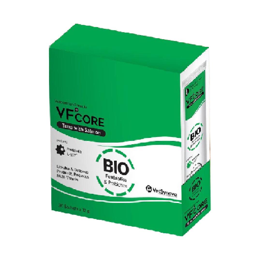 [ยกกล่อง 30 ซอง] VF+ Core ขนมแมวเลีย วีเอฟพลัสคอร์ วิตามินรูปแบบแมวเลีย ขนาดซอง 12 กรัม