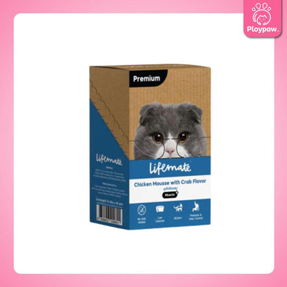 [ยกกล่อง 25 ซอง] Lifemate Cat Mousse Creamy ขนมแมวเลีย ไลฟ์เมท ขนาดซอง 12 กรัม(12g.)