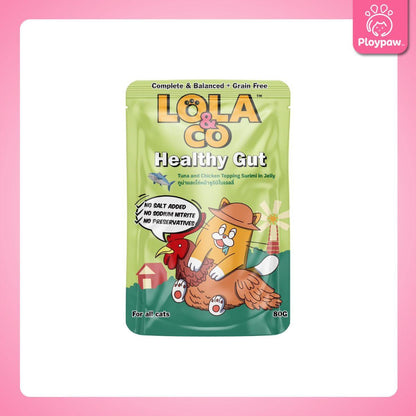 [ยกโหล 12 ซอง-โปรโมชั่นยกโหลแถมฟรี 1 ซอง] LOLA&CO Complete&Balanced อาหารเปียกแมว โลล่าแอนด์โค โภชนาการครบถ้วน ขนาด 80 กรัม