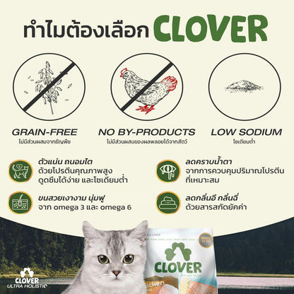 [400g] Clover Ultra Holistic อาหารแมวโคลเวอร์ โฮลิสติก เกรนฟรี ขนาด 400 กรัม