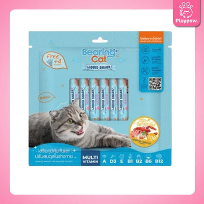 [แพ็คใหญ่ 20 ซอง สุดคุ้ม!] BEARING Cat Liquid Snack ขนมแมวเลีย ขนาดซอง 15 กรัม(g.) จำนวน 20 ซอง
