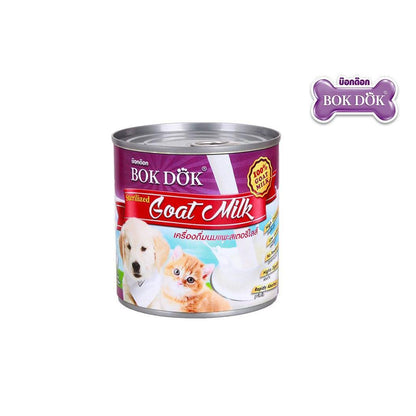 [400ml.] BOKDOK นมแพะสเตอร์ริไลซ์ นมแพะน้ำแบบกระป๋อง สำหรับสัตว์เลี้ยง ขนาดกระป๋อง 400 มล.