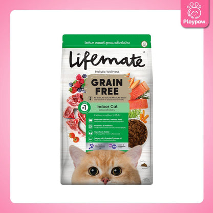 [L] Lifemate Grainfree Holistic wellness อาหารเม็ดแมวไลฟ์เมท ปราศจากธัญพืช ขนาด 2.6-2.8 กก.(kg.)