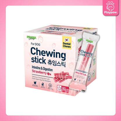 [ยกกล่อง 80 ชิ้น] Prama Chewing Stick พราม่า ชูวิ่ง สติ๊ค ขนมขัดฟันสุนัข ขนมสุนัข