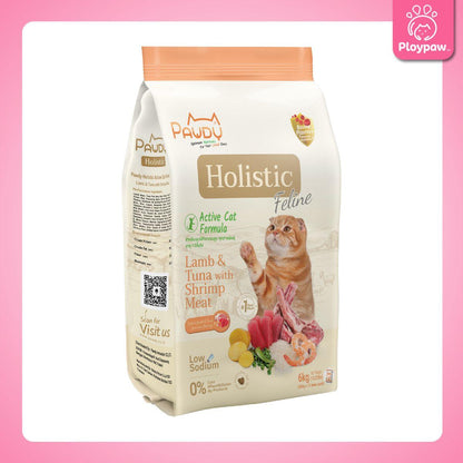 [ยกกระสอบ 6kg.] Pawdy Holistic อาหารเม็ดแมว พอดี้ เกรดพรีเมี่ยม โฮลิสติก ขนาด 6 กิโลกรัม(kg.)