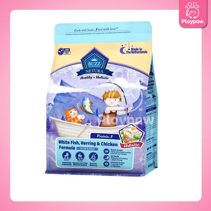 [1kg.] Buzz Netura Holistic อาหารแมวบัซซ์ ขนาด 1 กก.(kg.) อาหารแมวโฮลิสติก เกรนฟรี อาหาร  แมว