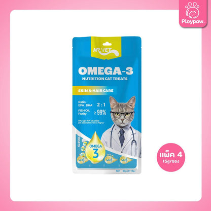 [แพ็ค 4 ซอง] MR.VET ขนมแมวเลีย สูตรไก่และตับไก่ เหมาะสำหรับแมวทุกช่วงวัย 60g (15gx4)