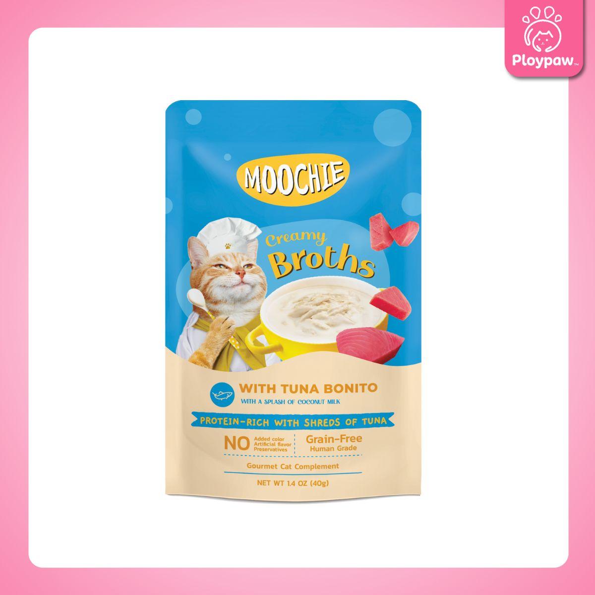 [ยกลัง 64 ซอง] Moochie Creamy Broths ซุปมูชี่ น้ำซุปแมว อาหารแมว ครีมมี่ซุปแมว ขนาด 40 กรัม(g.)