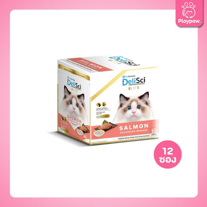 [ยกโหล 12 ซอง] DeliSci Elite  ทอปปิ้ง โรยอาหาร เดลิซาย ยกระดับมื้ออาหาร สูตรวัตถุดิบพรีเมียม สำหรับแมว 40 กรัม(g.)