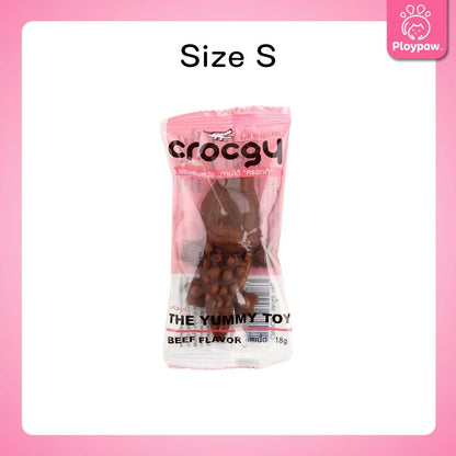 [1 ชิ้น] CROCGY ขนมขัดฟัน สุนัข รูปจระเข้ ครอกกี้  ขนาด 18 กรัม มี 4 รส