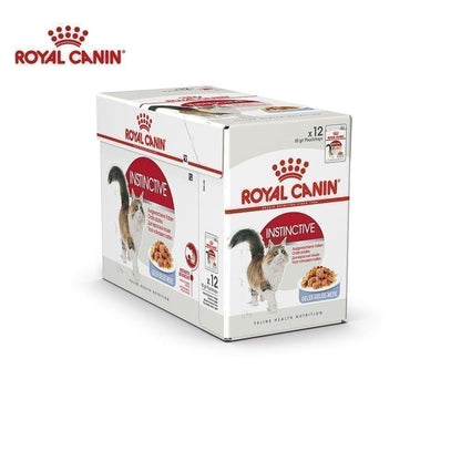 [ยกกล่อง 12 ซอง] Royal Canin Instinctive Pouch อาหารเปียกแมวโต อายุ 12 เดือนขึ้นไป (เจลลี่, Wet Cat Food, โรยัล คานิน)